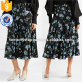 Multicolored Printed Crepe Midi Skirt OEM/ODM Manufacture Wholesale Fashion Women Apparel (TA7002S)